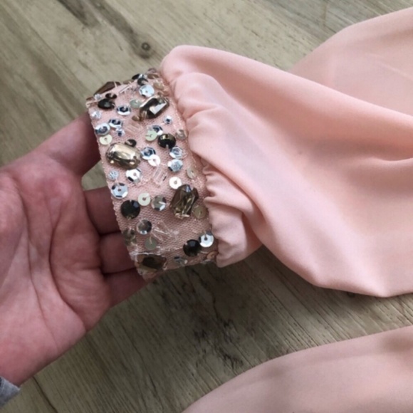 Pink Blouse with Bejewelled Cuffs - Picture 7 of 8